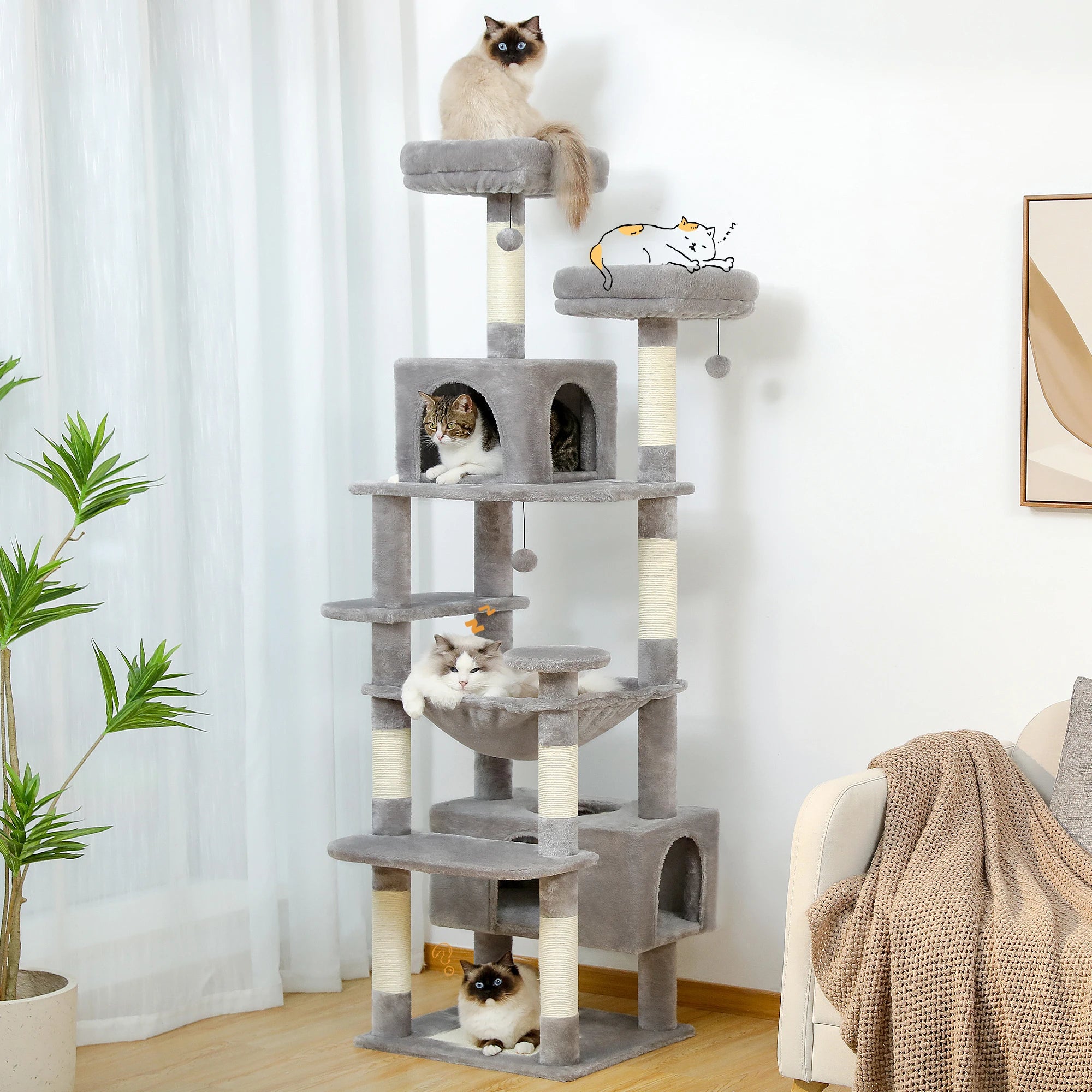 Cat Tree Tower – Scratching Post, Condo, and Play Center for Cats